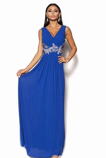 Elegancka sukienka w kolorze szafirowym Model: PW-2364