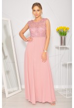 Elegancka sukienka z perełkami w kolorze brudnego różu Model:IP-3376