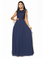 Elegancka sukienka z perełkami w kolorze granatowym Model:IP-3378