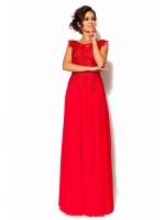 Efektowna sukienka maxi w kolorze czerwonym MODEL: PW-3933