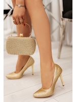 Brokatowe eleganckie szpilki damskie. Model: 290 zł brok