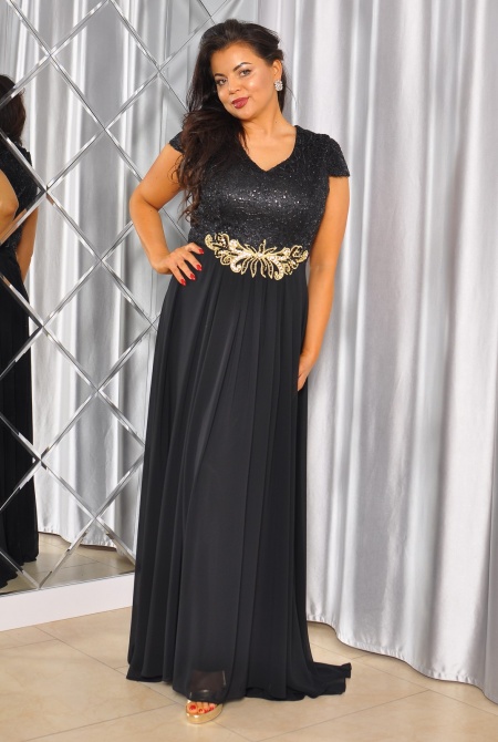 Elegancka sukienka maxi ze zdobioną górą i zwiewną spódnicą Model:TR-4936