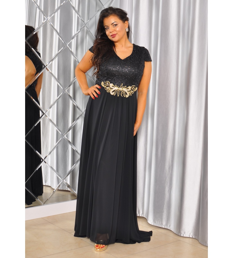 Elegancka sukienka maxi ze zdobioną górą i zwiewną spódnicą Model:TR-4936