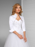 Bolerko ślubne ze stójką w kolorze białym KOLOR BIAŁY Model: B13 WHITE