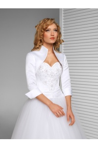 Bolerko ślubne ze stójką w kolorze białym KOLOR BIAŁY Model: B13 WHITE