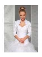 Bolerko ślubne ze stójką KOLOR ECRU/ŚMIETANKA Model: B124 Ivory
