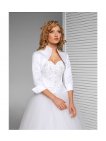 Bolerko ślubne ze stójką w kolorze KOLOR ECRU/ŚMIETANKA Model: B13 Ivory