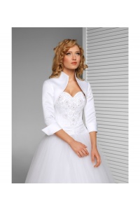 Bolerko ślubne ze stójką w kolorze KOLOR ECRU/ŚMIETANKA Model: B13 Ivory