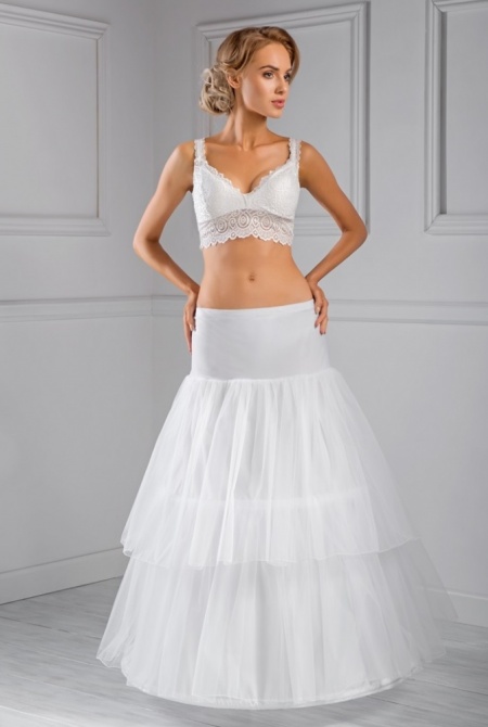 ECRU/ŚMIETANKA rozkloszowana halka do sukni Model: H13 Ivory