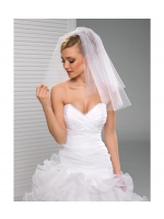 Gładki welon ślubny KOLOR ECRU/ŚMIETANKA Model: W65 Ivory