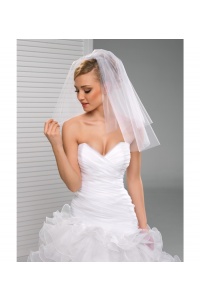 Gładki welon ślubny KOLOR ECRU/ŚMIETANKA Model: W65 Ivory