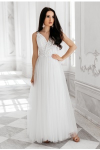 Sukienka z dekoltem w serek na cienkich ramiączkach MODEL:PW-6428