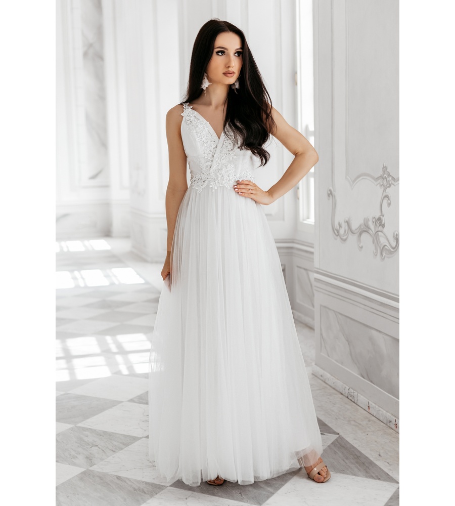 Sukienka z dekoltem w serek na cienkich ramiączkach MODEL:PW-6428