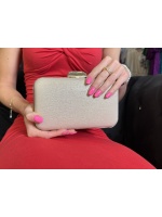 Wizytowa torebka połyskująca w kolorze różowym. MODEL:T-964