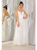 Sukienka ślubna maxi lekko brokatowa. MODEL:PW-7269