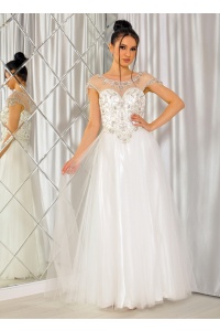 Sukienka maxi w kolorze białym na lekkim rękawku.MODEL:PW-7273