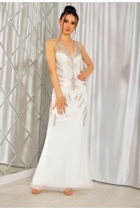 Sukienka rybka bardzo bogato zdobiona.Model:PW-7274