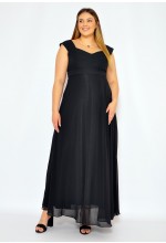 Sukienka maxi w kolorze czarnym. MODEL CU-7285