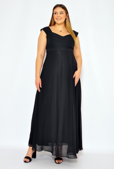 Sukienka maxi w kolorze czarnym. MODEL CU-7285