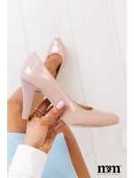 Delikatne lakierowane czółenka. Model: 2423 Puder l