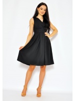 Elegancka sukienka midi w kolorze czarnym. Model: TES-7411