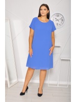 Elegancka sukienka midi w kolorze niebieskim. MODEL: GV-8115