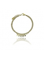 Bransoletka ze stali szlachetnej pozłacana B99912