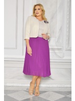 Komplet damski z plisowa spódnicą w kolorze fioletowym.MODEL: EL-8782