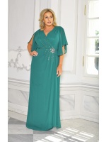 SUKIENKA W KOLORZE ZIELONYM ZDOBIONA W TALI. CU-8915