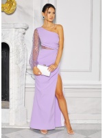 SUKIENKA MAXI NA JEDNO RAMIĘ W KOLORZE FIOLETOWYM. MODEL: BC-8935
