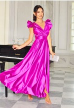 Sukienka SATYNOWA W WERSJI MAXI W KOLORZE CUKIERKOWEGO RÓZU.MODEL:FR-9339