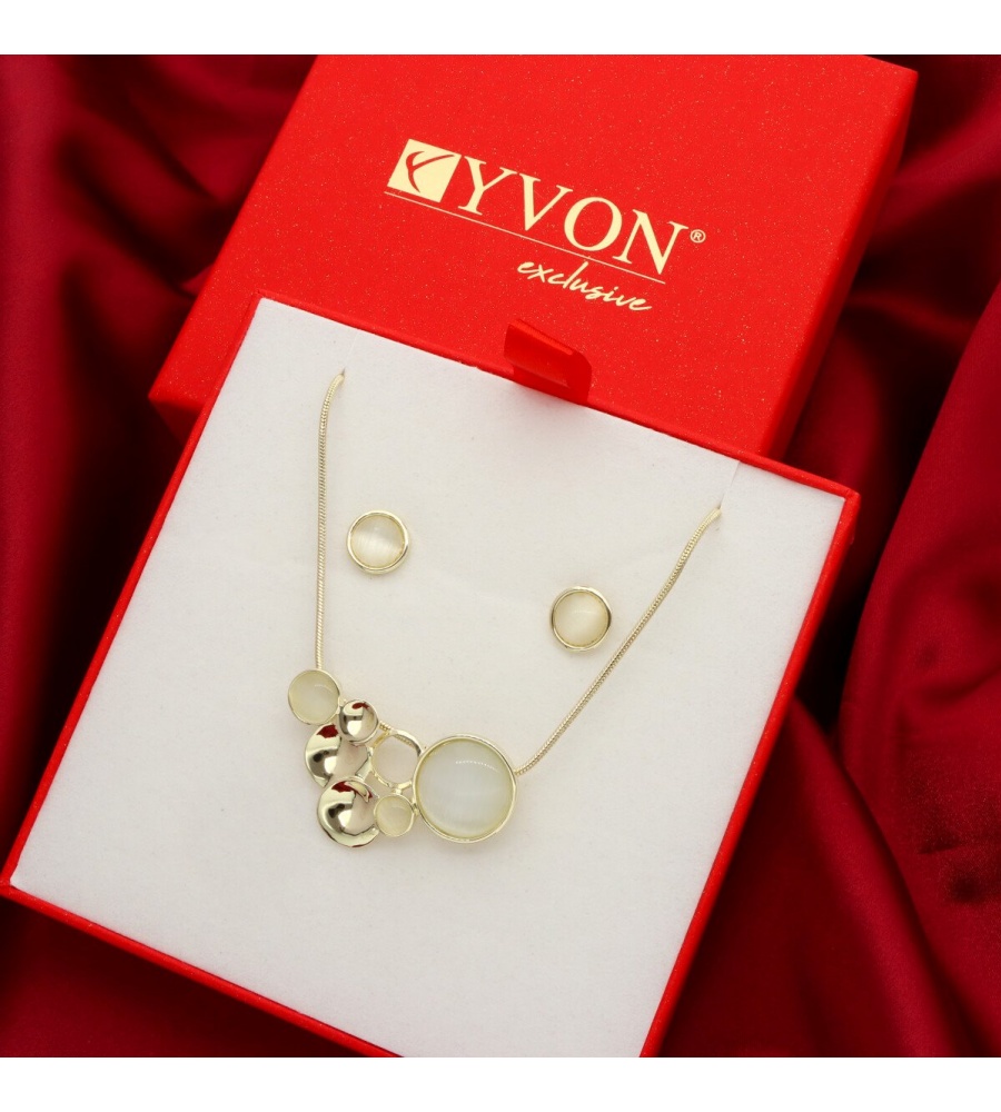 Komplet BUBBLES z kwarcem S98140