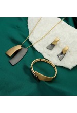 Naszyjnik z metalu szczotkowanego N98489