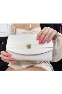 TOREBKA WIZYTOWA W KOLORZE PERŁOWYM. MODEL: T-1090