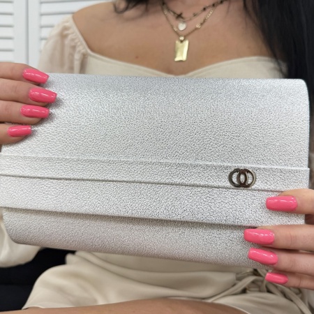 TOREBKA KOPERTOWA W KOLORZE SREBRNYMO. MODEL: T-1097