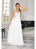 Sukienka Ślubna bez tiulu, góra diamencikowa na grubym ramiączku.MODEL:PW-9430