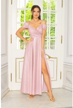 SUKIENKA MAXI W KOLORZE RÓŻOWYM BROKATOWA HISZPNANKA .MODEL:DE-9640