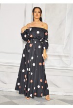 SUKIENKA MAXI HISZPANKA Z GUMKA W TALII.MODEL:TR-9646