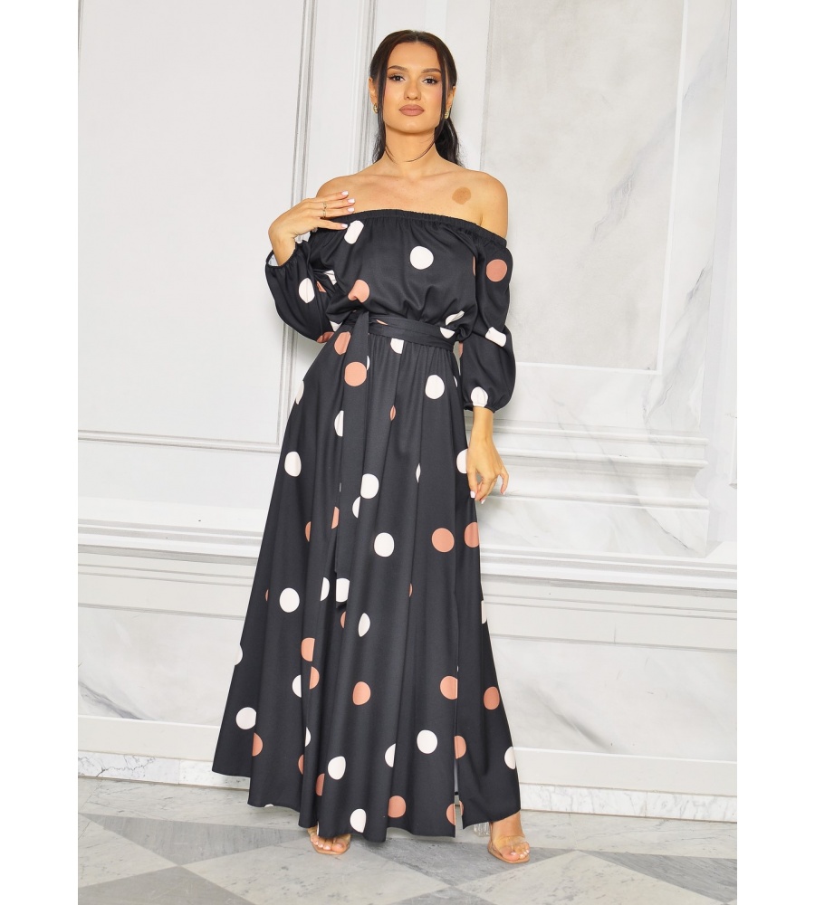 SUKIENKA MAXI HISZPANKA Z GUMKA W TALII.MODEL:TR-9646