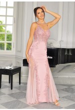 SUKIENKA MAXI W KOLORZE RÓŻOWYM KORONKOWA.MODEL:IP-9660