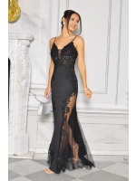 SUKIENKA MAXI W KOLORZE CZARNYM KORONKOWA.MODEL:IP-9661