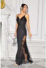 SUKIENKA MAXI W KOLORZE CZARNYM KORONKOWA.MODEL:IP-9661