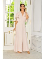 SUKIENKA MAXI W KOLORZE BEŻOWYM Z LEKKIM RĘKAWKIEM.MODEL:MC-9679