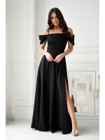 SUKIENKA MAXI W KOLORZE CZARNYM Z OPADAJĄCYMI RĘKAWKAMI.MODEL: BC-9765