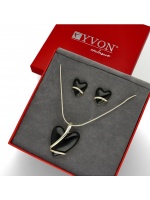 Komplet Czarne Serce S98012