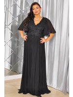 EFEKTOWNA SUKIENKA MAXI W KOLORZE CZARNYM.MODEL: PW-9798