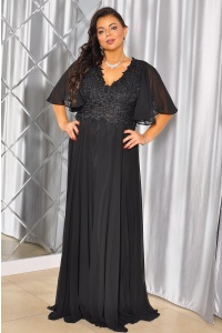 EFEKTOWNA SUKIENKA MAXI W KOLORZE CZARNYM.MODEL: PW-9798