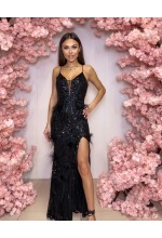 WIECZOROWA SUKIENKA MAXI W KOLORZE CZARNYM. MODEL: PW-9863